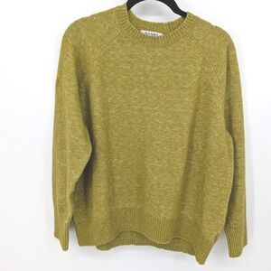 Old Navy Pullover Sweater Womens XS Chartreuse Green Recycled Wool Blend Soft